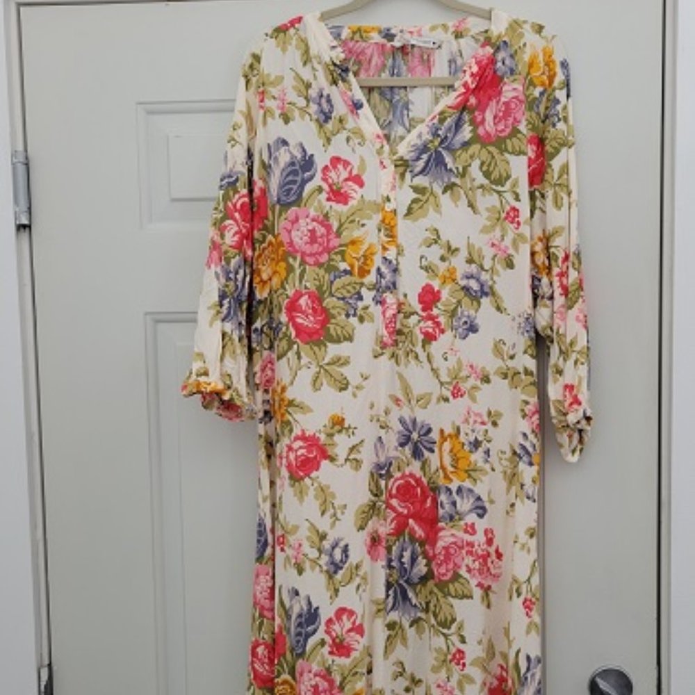 Floral Print Mid-length Dress